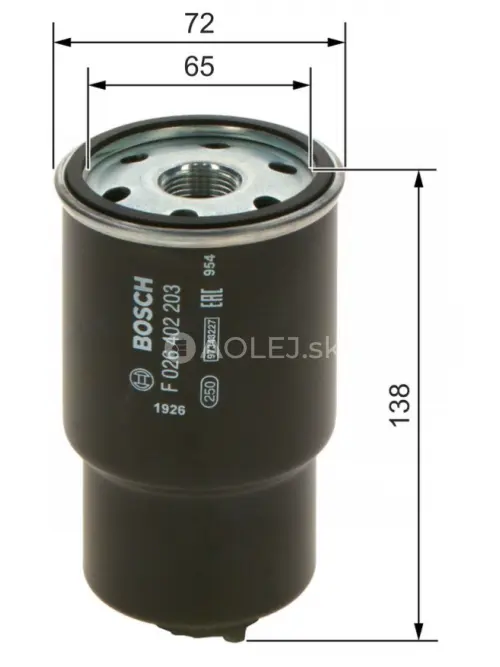 Palivov&yacute; filter N2203 Bosch F026402203