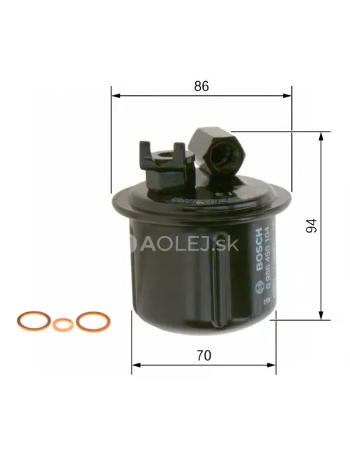 Palivov&yacute; filter F0104 Bosch 0986450104