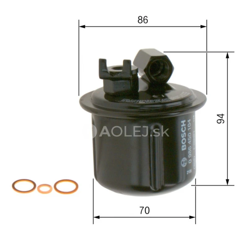 Palivov&yacute; filter F0104 Bosch 0986450104