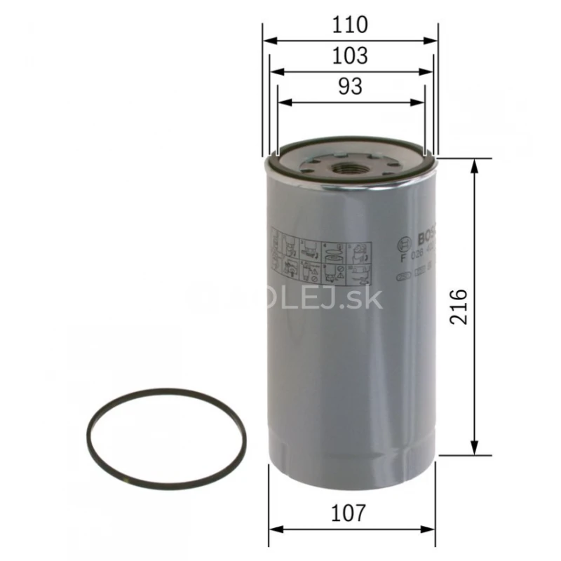 Palivov&yacute; filter N2143 Bosch F026402143