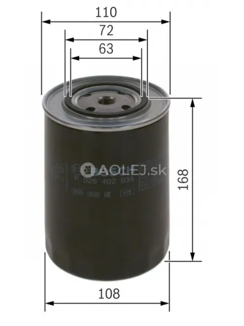 Palivov&yacute; filter N2034 Bosch F026402034