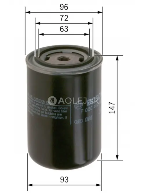 Palivov&yacute; filter N2087 Bosch F026402087