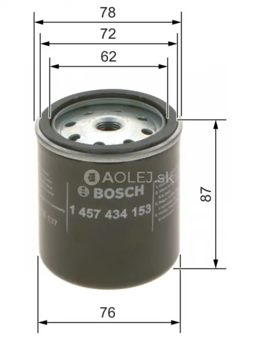 Palivov&yacute; filter N4153 Bosch 1457434153