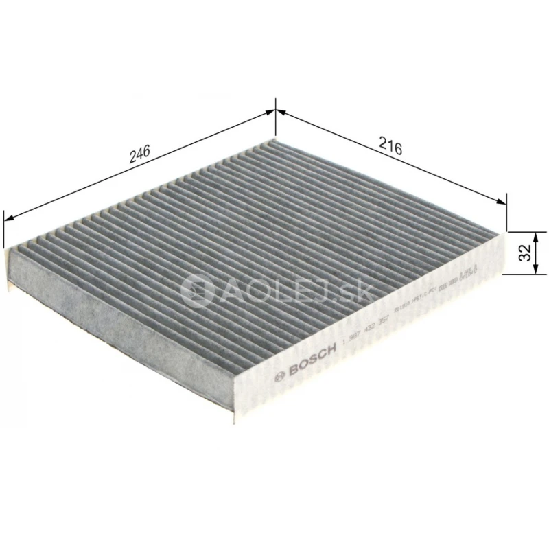 Kabínový filter R2357 Bosch 1987432357