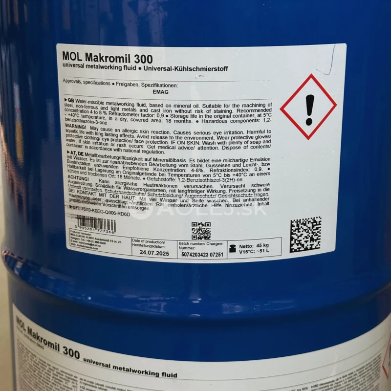 Emulzn&yacute; olej MOL Makromil 300 45kg
