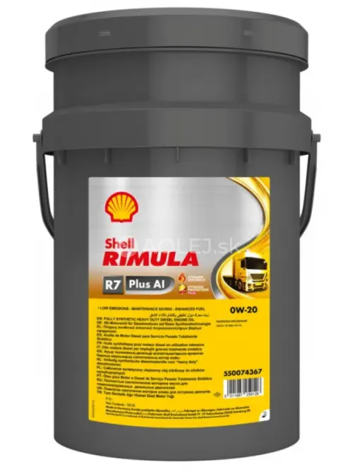 Shell Rimula R7 Plus AI 0W-20 20L
