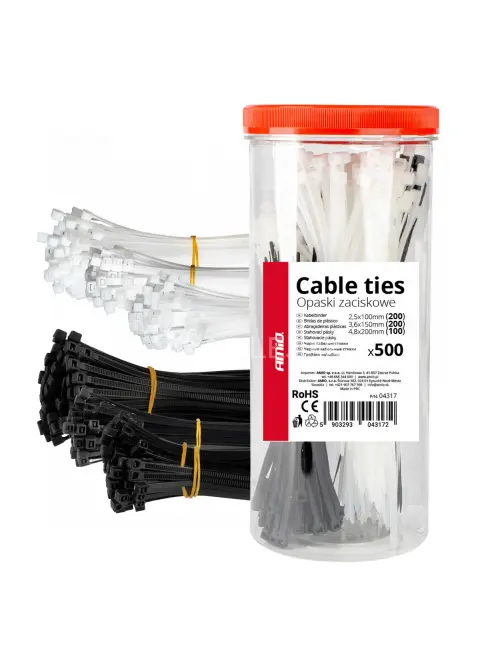 Plastov&eacute; sťahovacie p&aacute;sky, viacfarebn&eacute; AMiO-04317