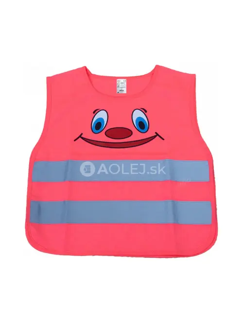 Reflexná vesta detská ružová SMILE AMiO-03988