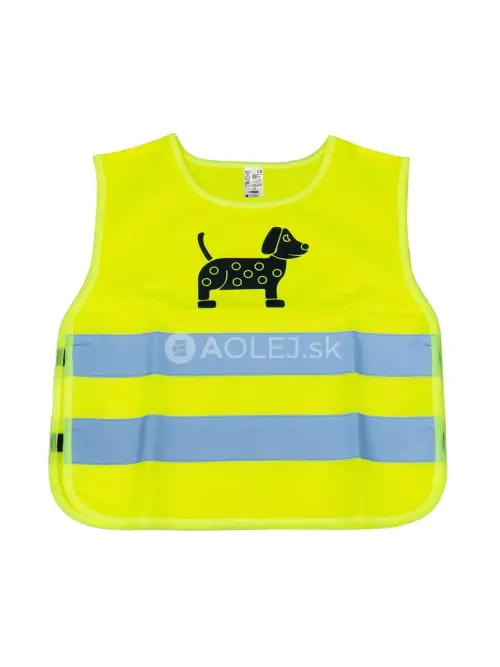 Reflexná vesta detská žltá DOG AMiO-03937