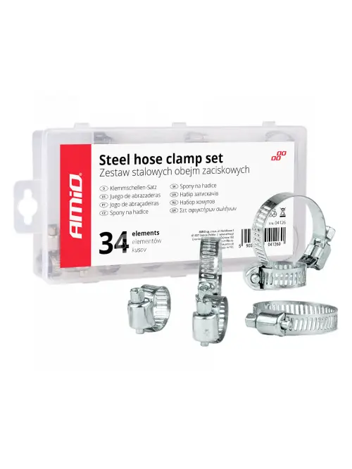 Sada skrutkov&yacute;ch svoriek oceľov&yacute;ch 34ks AMiO-04126