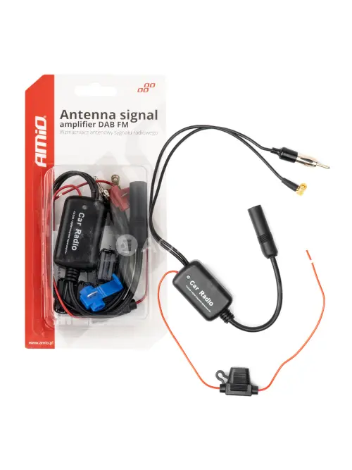 Ant&eacute;nny zosilňovač sign&aacute;lu 12V DAB FM AMiO-04134