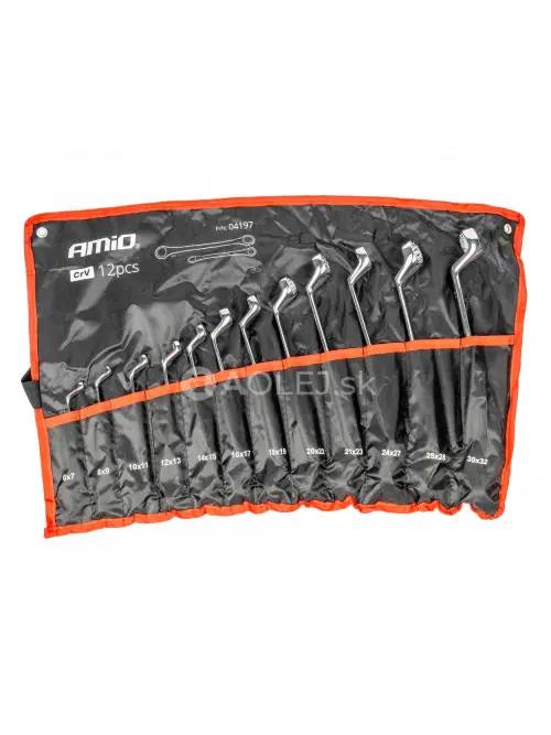 Sada očkov&yacute;ch obojstrann&yacute;ch kľ&uacute;čov 6-32cm 12ks AMiO-04197