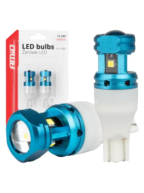 LED žiarovky CANBUS T15 W16W 4SMD 1860XS Biela 12V 24V AMiO-04251