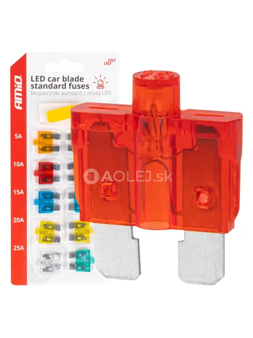 Autopoistky nožov&eacute; &scaron;tandard s led di&oacute;dou 10 ks AMiO-04341