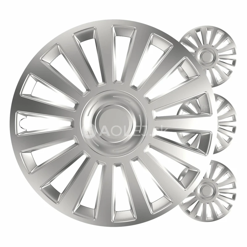 Puklice Luxury 13” strieborná sada 4ks COLOR BOX
