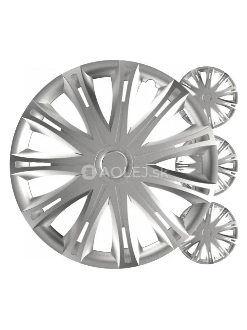 Puklice Spark 14” strieborná sada 4ks COLOR BOX