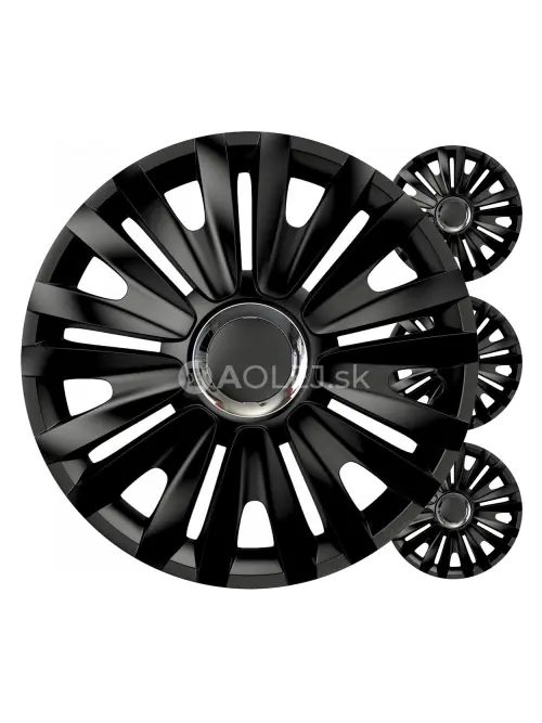 Puklice Royal 16” čierna sada 4ks COLOR BOX