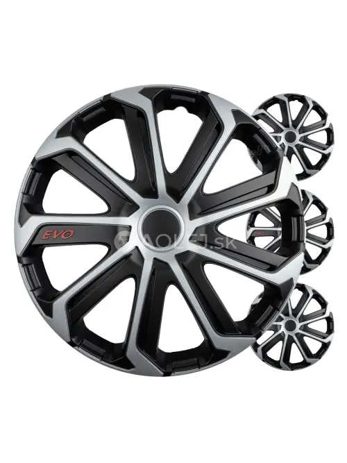 Puklice Evo 16" čierno - strieborn&aacute; sada 4ks COLOR BOX