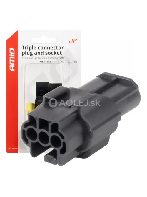 Sada elektrick&yacute;ch konektorov vodotesn&yacute;ch 3 PIN 2,2 mm AMiO-04347