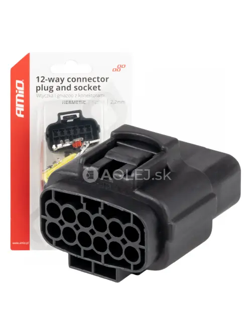 Sada elektrick&yacute;ch konektorov vodotesn&yacute;ch 12 PIN 2,2 mm AMiO-04352