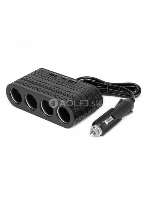 Predlžovacia zásuvka 2x USB-A 1x USB-C 12/24V 120W 80cm AMiO-04367