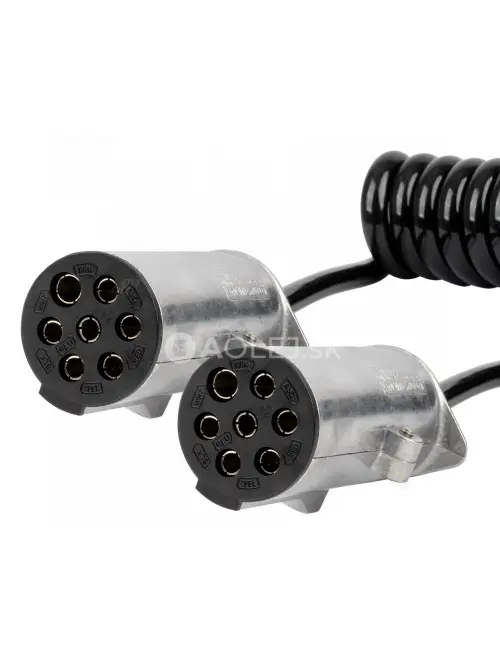 Špirálový kábel TIR 2x 7 PIN typ N 5m 24V AMIO-04379