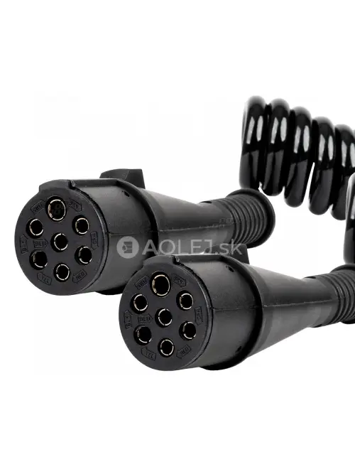 Špirálový kábel TIR 2x 7 PIN typ N 5m 24V AMIO-04380