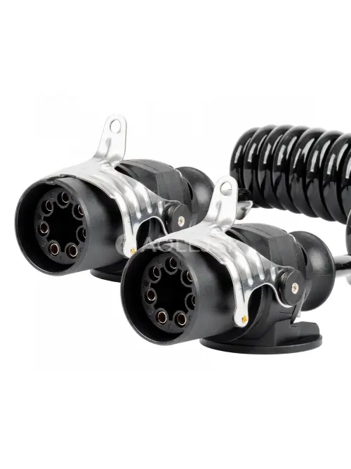 Špirálový kábel TIR 2x 7 PIN typ EBS 5m 24V AMIO-04383
