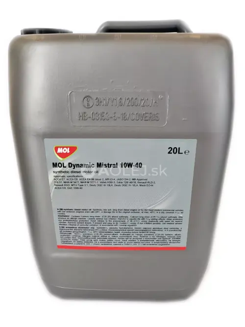MOL Dynamic Mistral 10W-40 20L