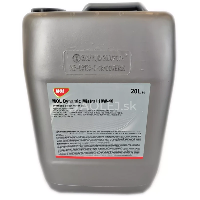 MOL Dynamic Mistral 10W-40 20L