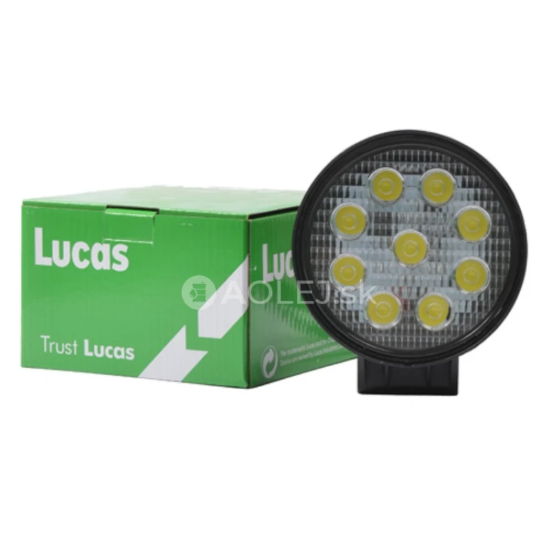 Lucas Svetlo pracovn&eacute; okr&uacute;hle 9LED x 3W/27W pevn&eacute; uchytenie