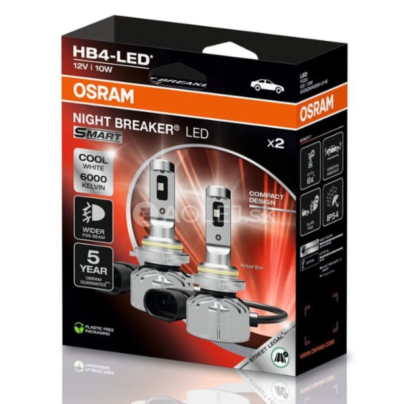 Osram HB4 +330% 12V 10W LED Smart Night Breaker 2ks