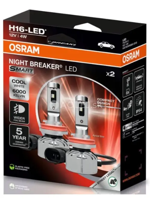 Osram H16 +330% 12V 4W LED Smart Night Breaker 2ks