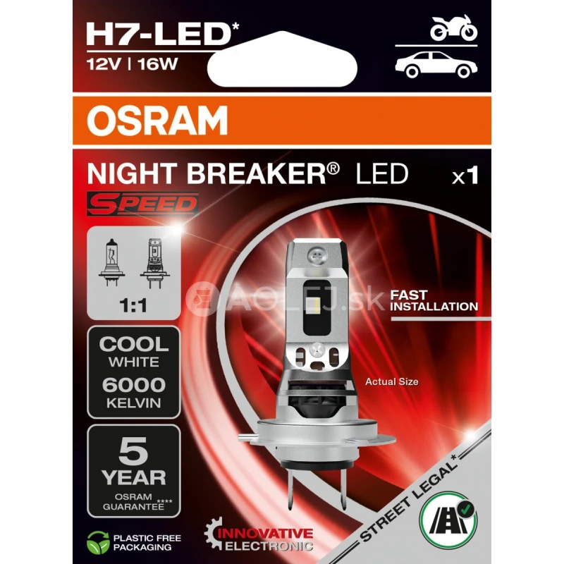 Osram H7 +330% Night Breaker LED Speed 6000K 1ks