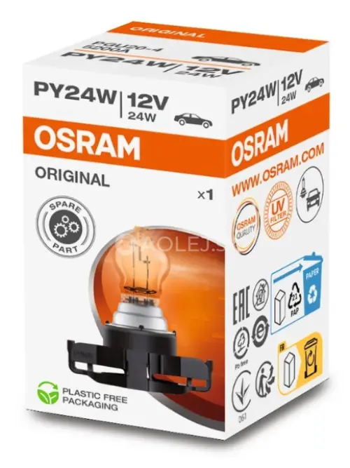 Osram PY24W 12V 24W Original - amber