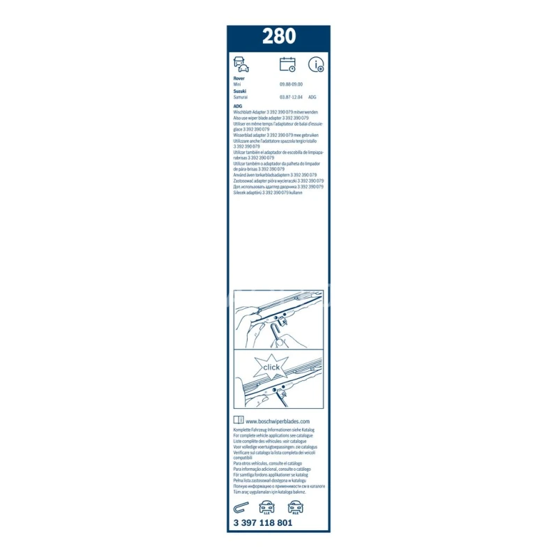 Sada stieračov Bosch Twin 280 280+280mm 3397118801