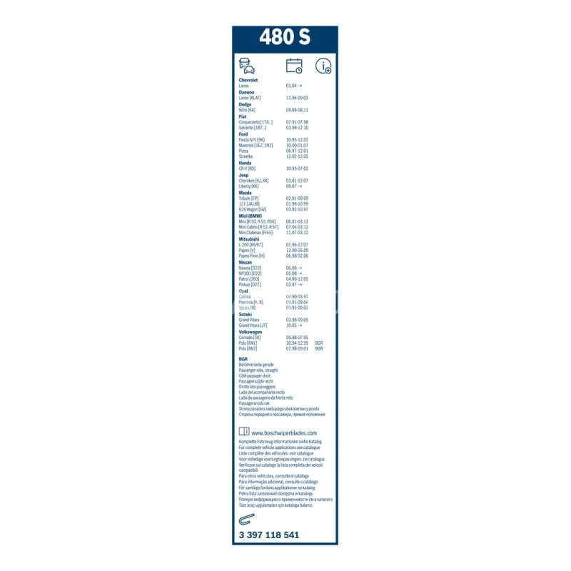 Sada stieračov Bosch Twin 480S 475+475mm 3397118541