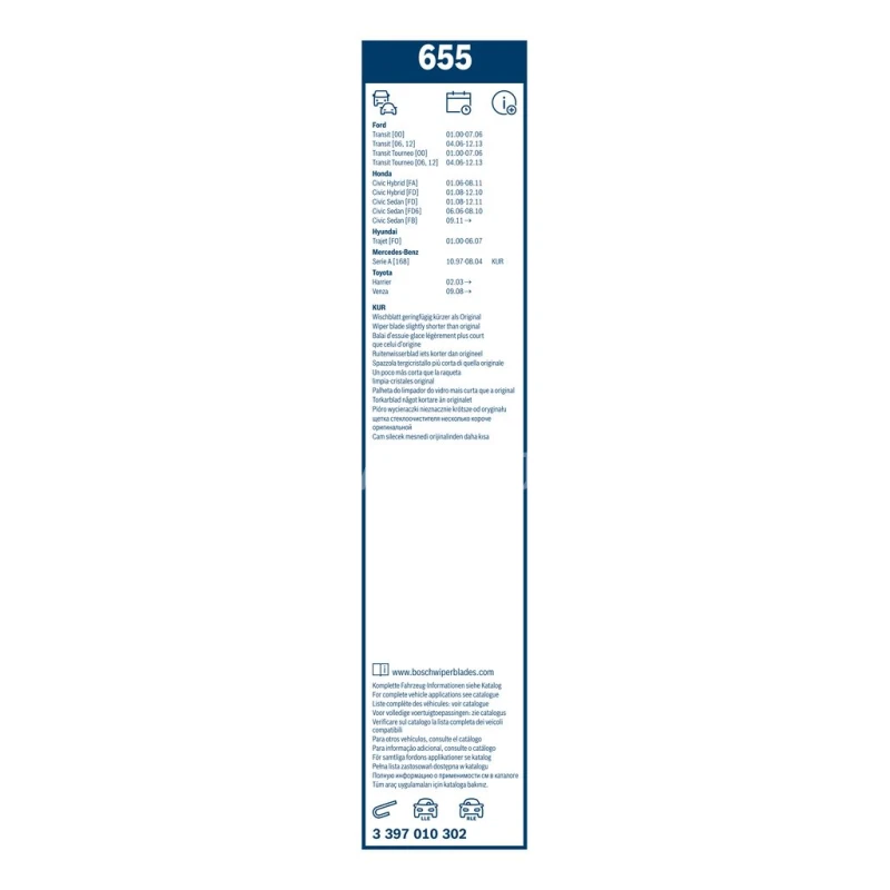 Sada stieračov Bosch Twin 655 650+550mm 3397010302