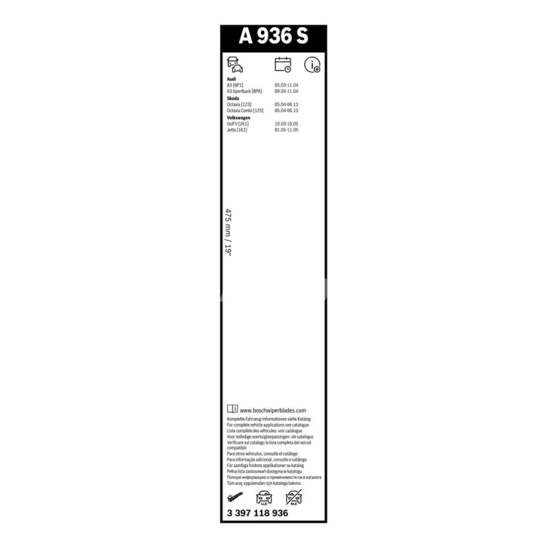 Sada stieračov Bosch Aerotwin A936S 600+475mm 3397118936