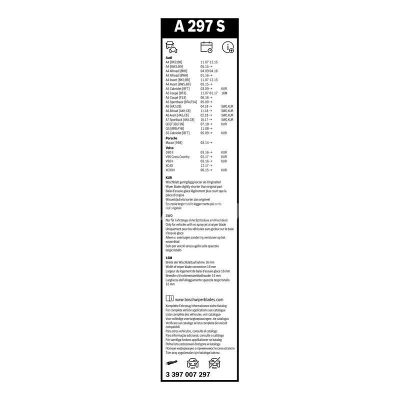 Sada stieračov Bosch Aerotwin A297S 600+500mm 3397007297