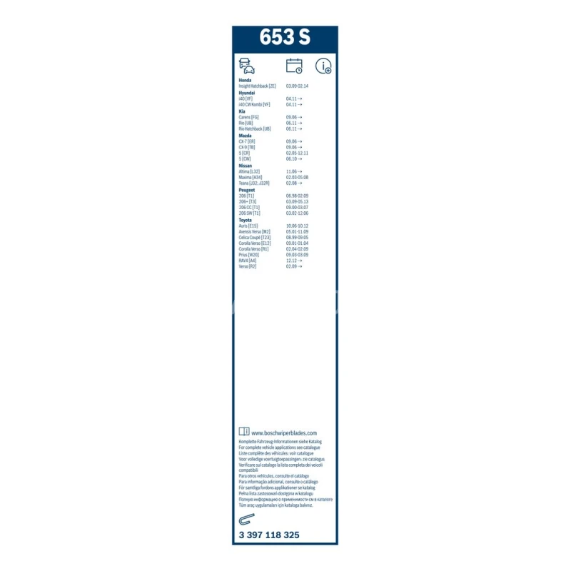 Sada stieračov Bosch Twin 653S 650+400mm 3397118325