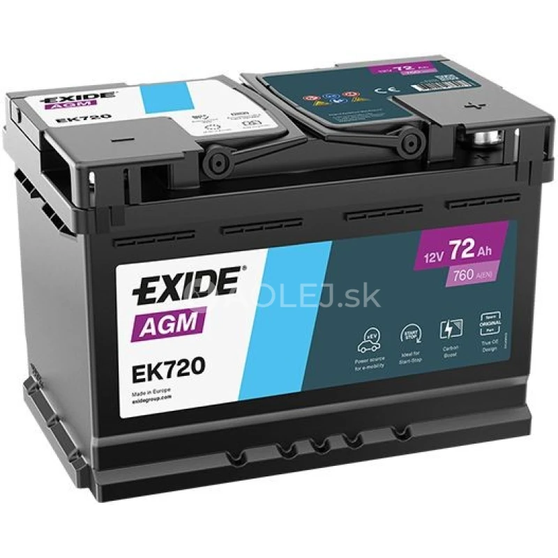 Exide AGM 12V 72Ah 760A