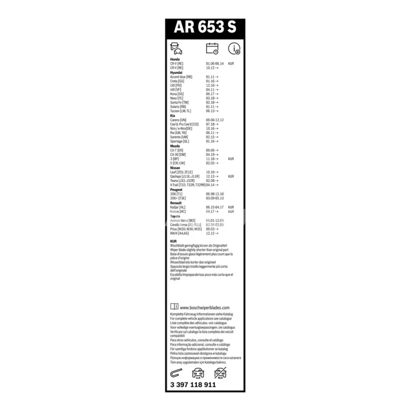 Sada stieračov Bosch Aerotwin AR653S 650+400mm 3397118911