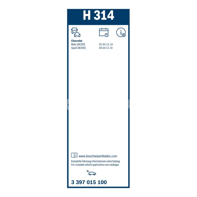 Zadn&yacute; stierač Bosch H314 300mm 3397015100