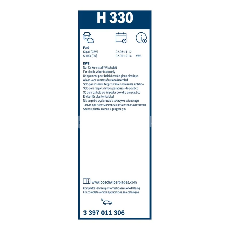 Zadn&yacute; stierač Bosch H330 330mm 3397011306