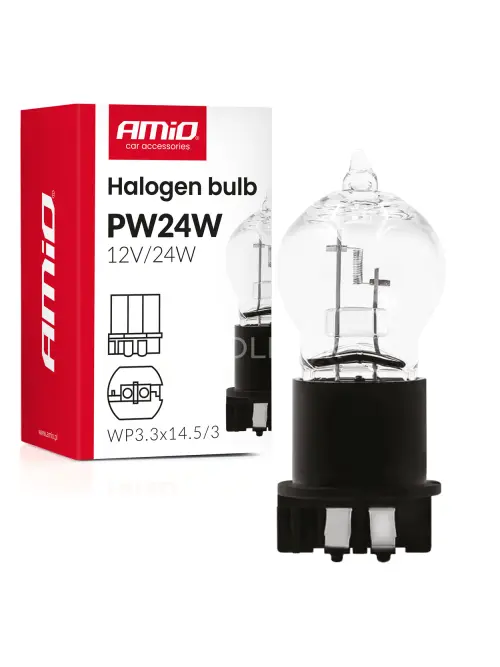 Halog&eacute;nov&aacute; žiarovka PW24W WP3.3x14.5-3 24W 12V AMiO-04409