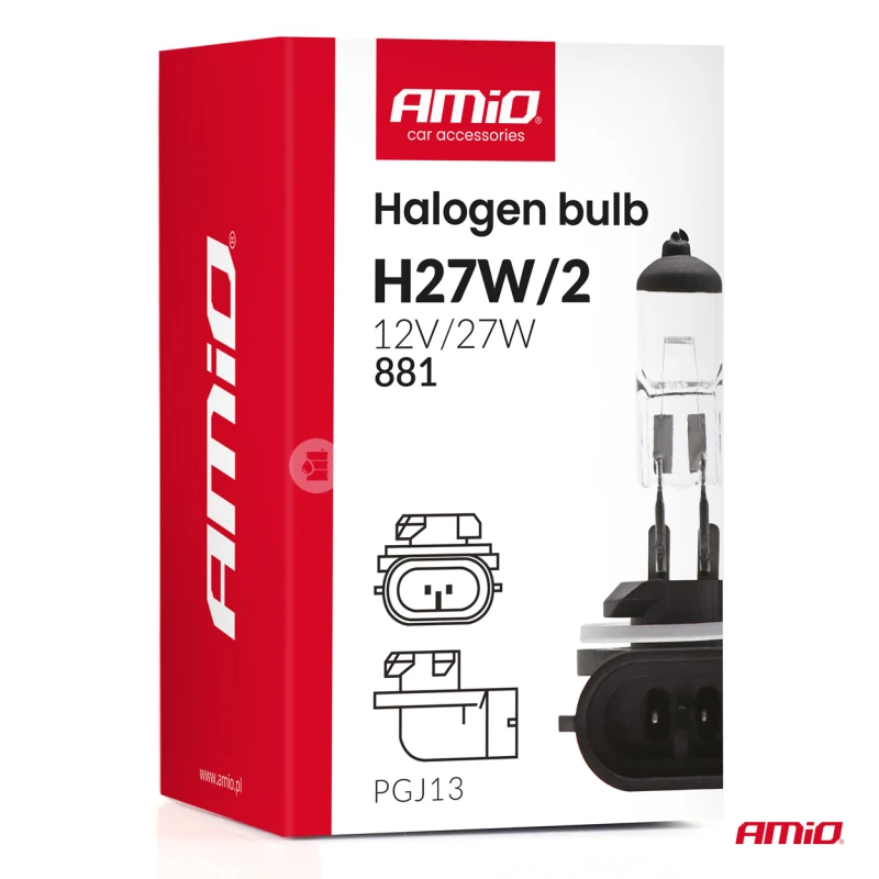 Halog&eacute;nov&aacute; žiarovka H27W/2 881 PGJ13 12V 27W AMiO-04413