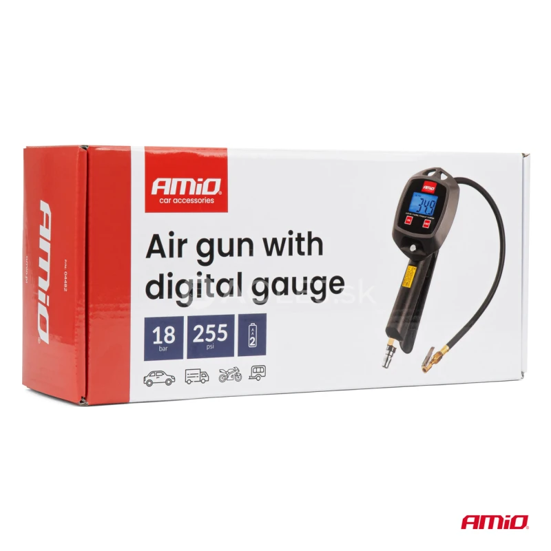 Nafukovacia pi&scaron;toľ s digit&aacute;lnym manometrom 18 bar AMiO-04482