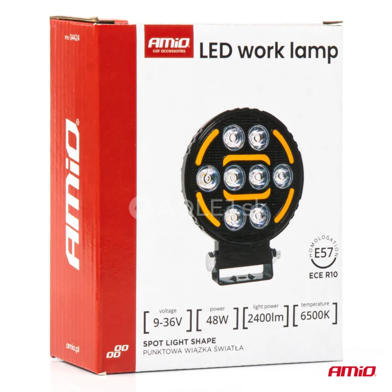 LED pracovn&eacute; svetlo AWL80 48W 2400LM 12V 24V AMiO-04424