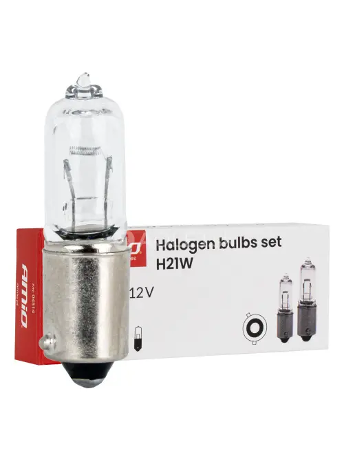 Halog&eacute;nov&eacute; žiarovky H21W 12V 21W BAY9s 10ks AMiO-04514